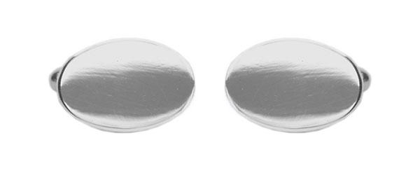 Sterling Silver Oval Cufflinks - Picture 4 of 4