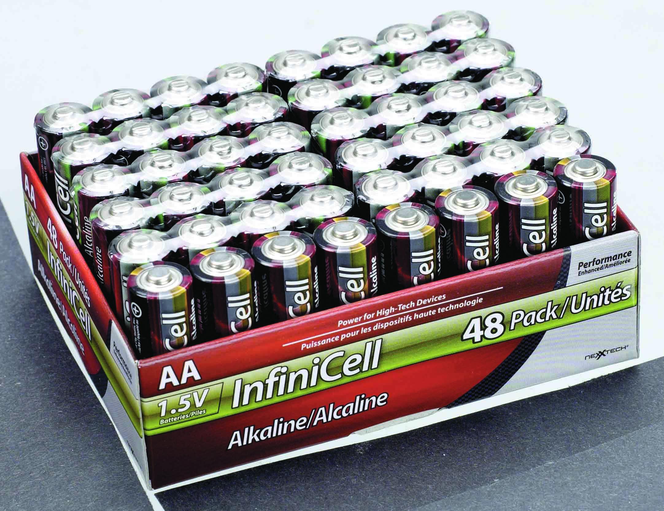 Brand New INFINICELL AA Alkaline Battery Batteries Bulk 48 PACK Long