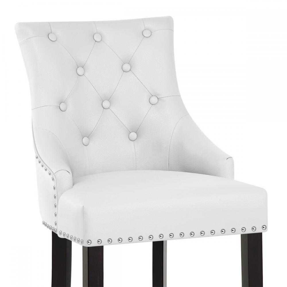 Ascot Kitchen Breakfast Bar Stool Bonded Real Leather Black Satin Frame