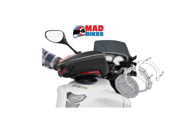 Givi Tank Bag Set 3d6034 + Tanklock-System Ring Triumph Tiger 955i 01 06