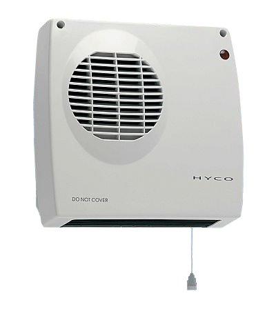 Hyco Downflow Electric Heater Bathroom Compact 2kw Wall Mounted 