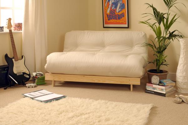 Double 4ft6 Premium Luxury Futon Wooden, Luxury Futon Sofa Bed Mattress