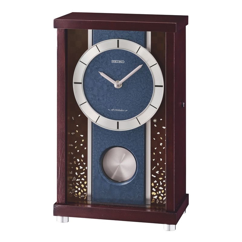 Seiko Traditional Marble-Patterned Musical Pendulum Mantel Clock QXW251B £275.00