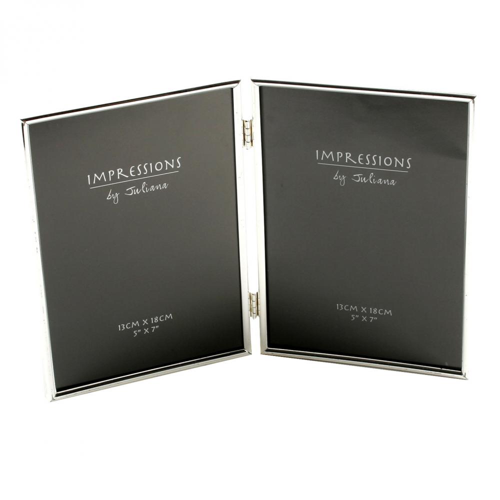 Silver Plated 5 x 7 Double Portrait Frame