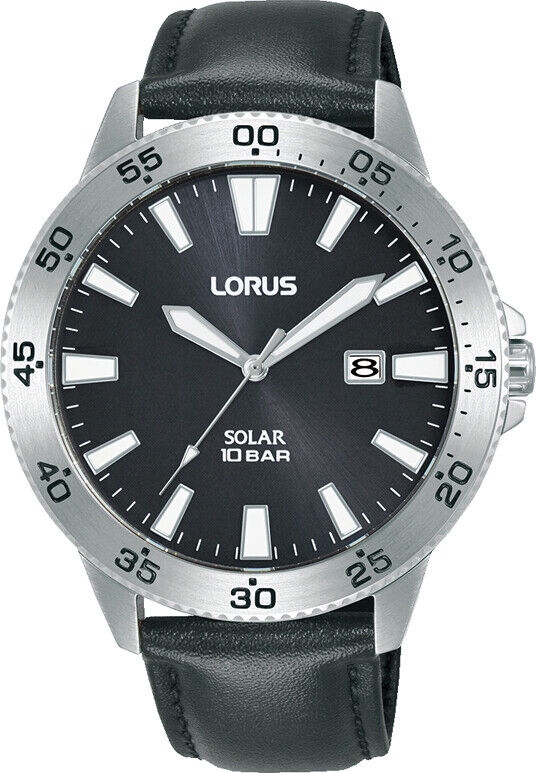 Lorus Gents Solar Leather Strap Watch RX347AX9 RRP £94.99