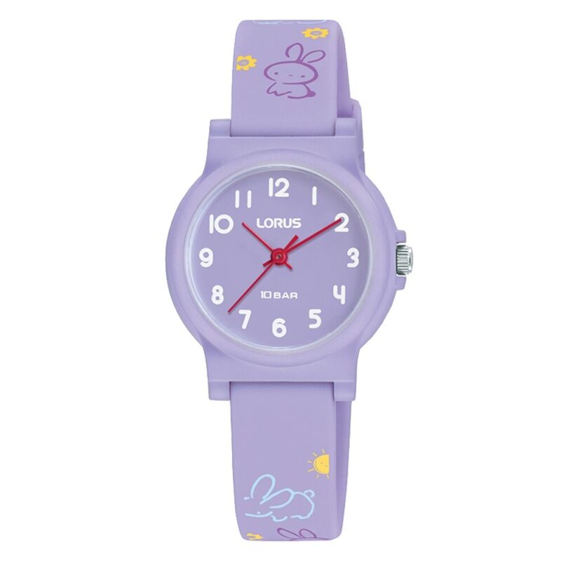 Lorus Purple Soft Silicone Childs Strap Watch With Bunnies RRX43JX9 £29.99