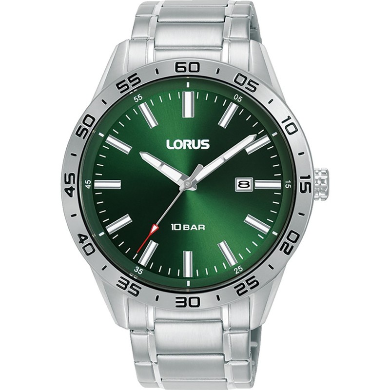 Lorus Gents Green Dial Sports Bracelet Watch  RH951QX9  RRP £74.99