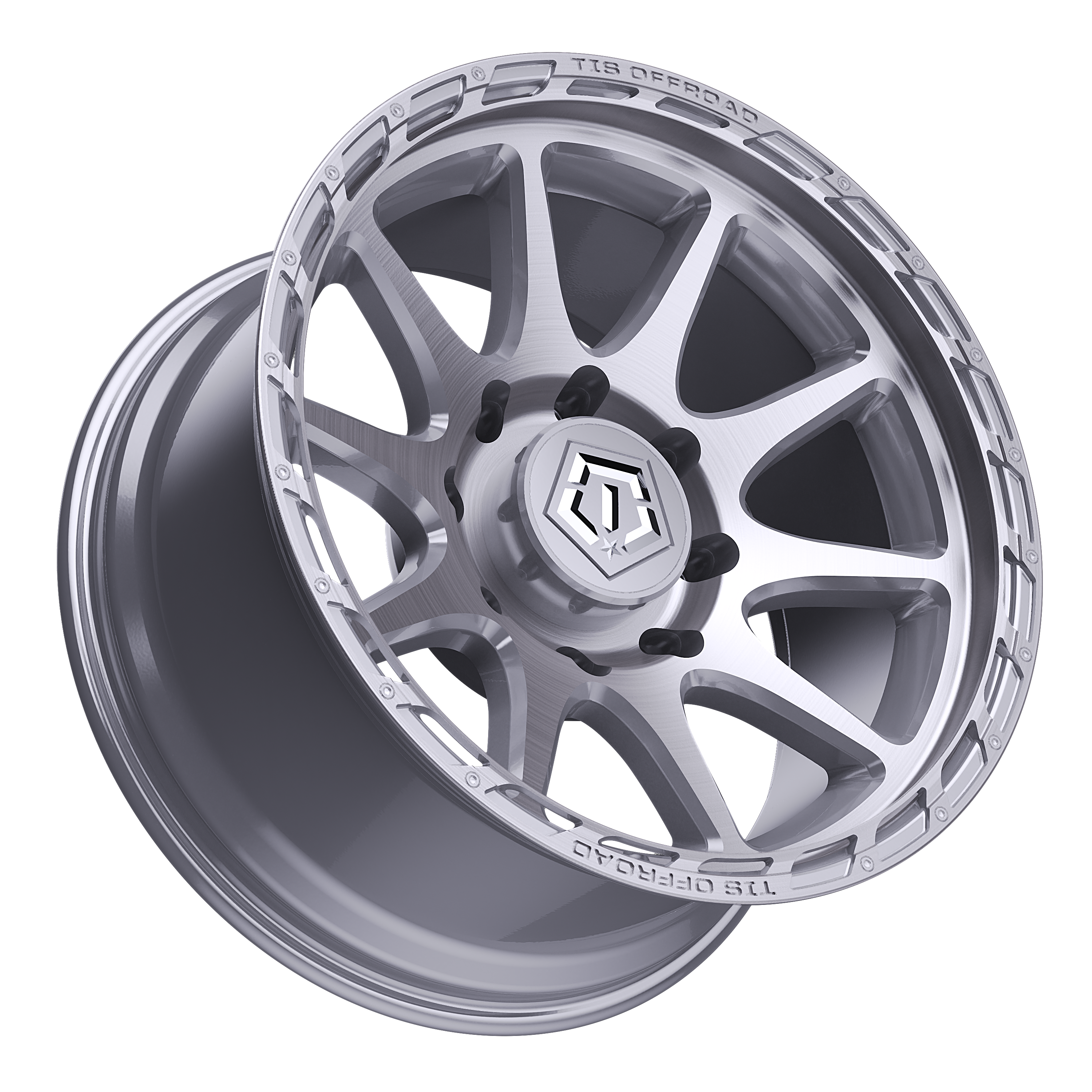 TIS Wheels 563BS 22x12 -44 Silver & Brushed Face 6X135 (QTY 1
