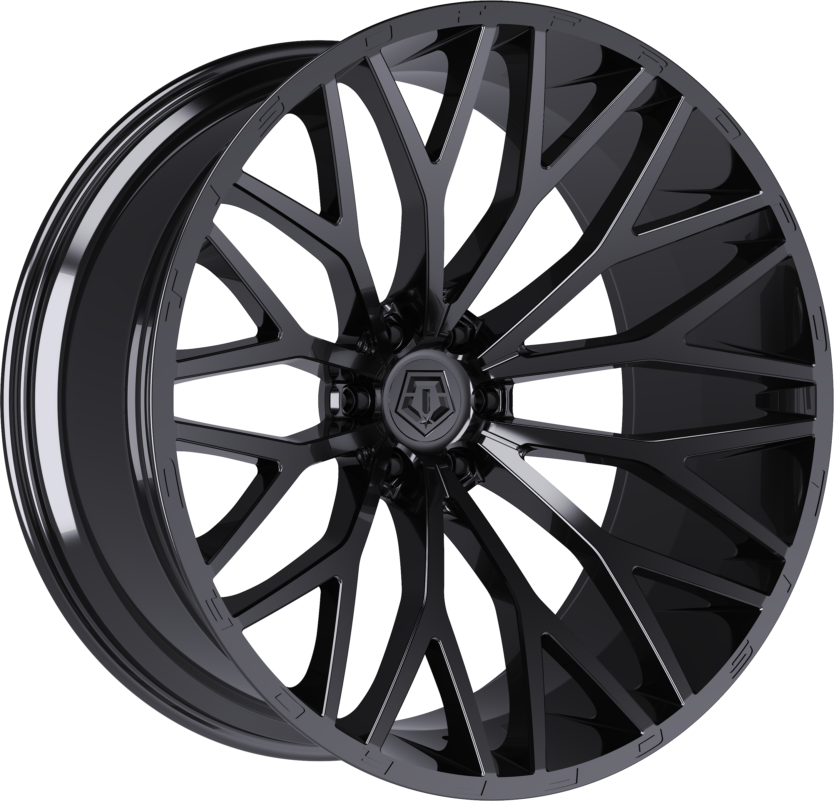 TIS Wheels 566B 22x10 -19 Gloss Black 6x139.7 6X5.5 (QTY 4