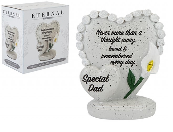 Double Heart Memorial Graveside Garden Tribute Remembrance Choice of 4 Sentim - Picture 6 of 9
