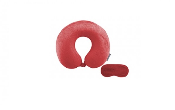 Travel Neck Memory Foam Pillow + Eye Mask Cushion Support Hol Choice of 4 Colour - Picture 10 of 12