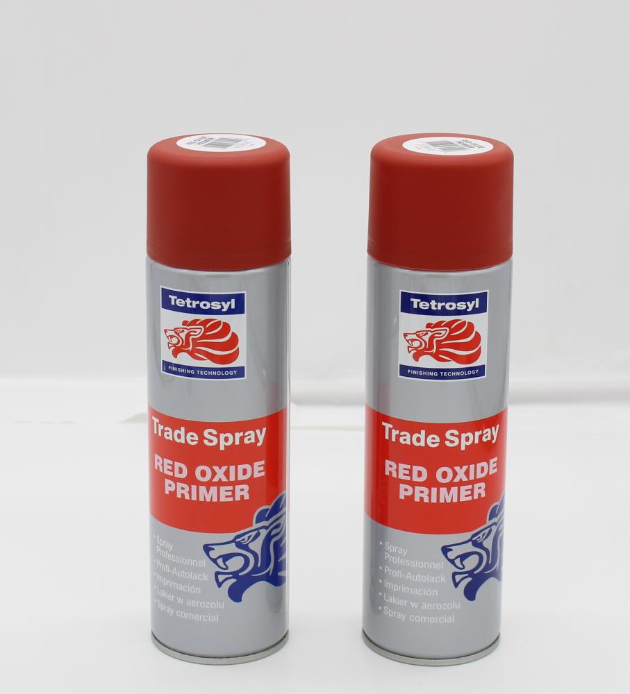 Tetrosyl 500ml Red Oxide Primer Aerosol Trade Spray Paint 3 Different Pack Sizes