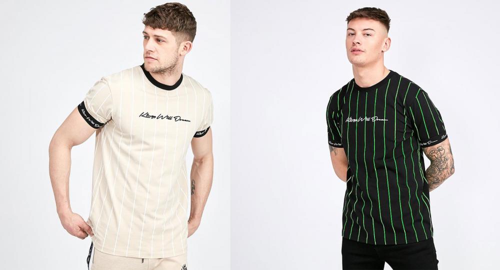 Qiangjinjiu Men Short Sleeve Fashional Printted Crewneck Casual Tee
