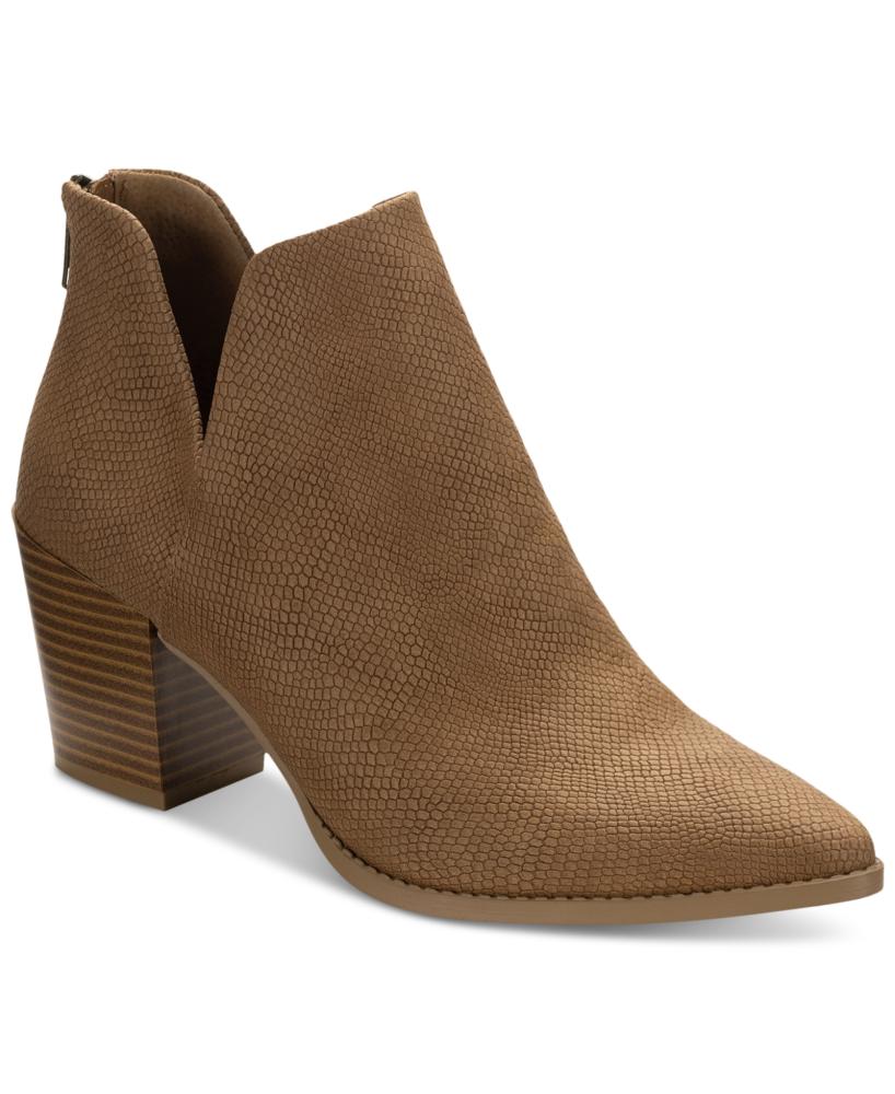 Sun Stone Women's Elizaa Ankle Boots Pointed Toe Block Heel