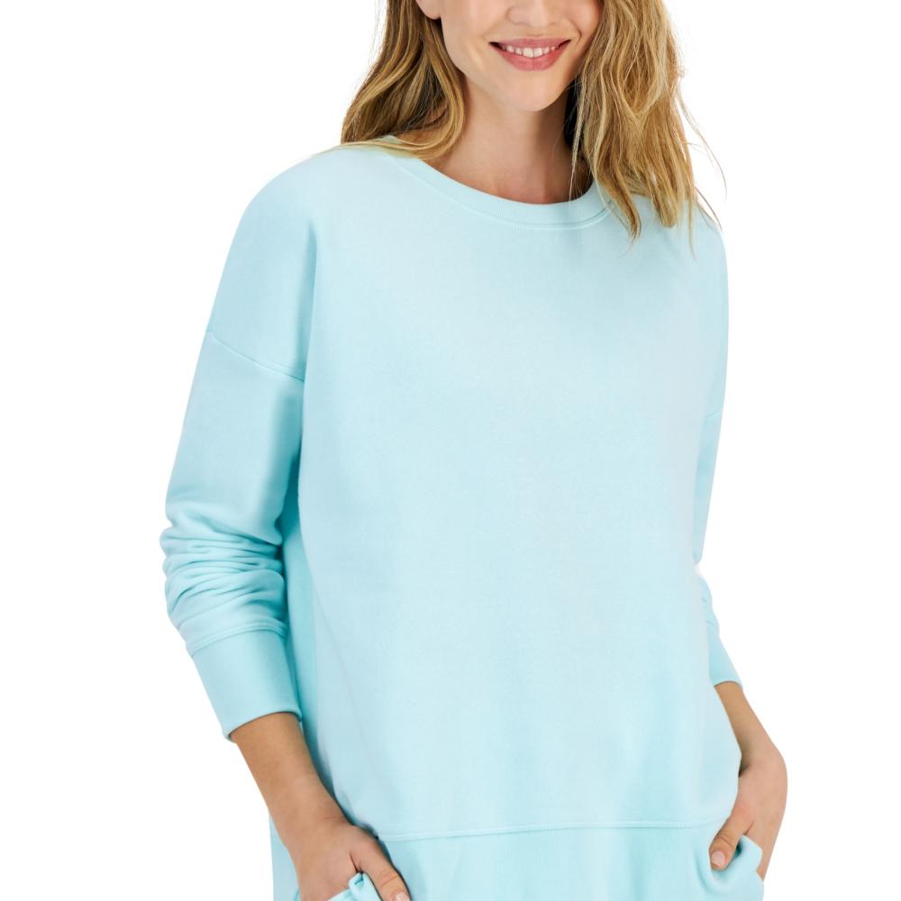 Ideology Women Pullover Hoodie Long Sleeve Solid Round Neck A7545 - Picture 19 of 35