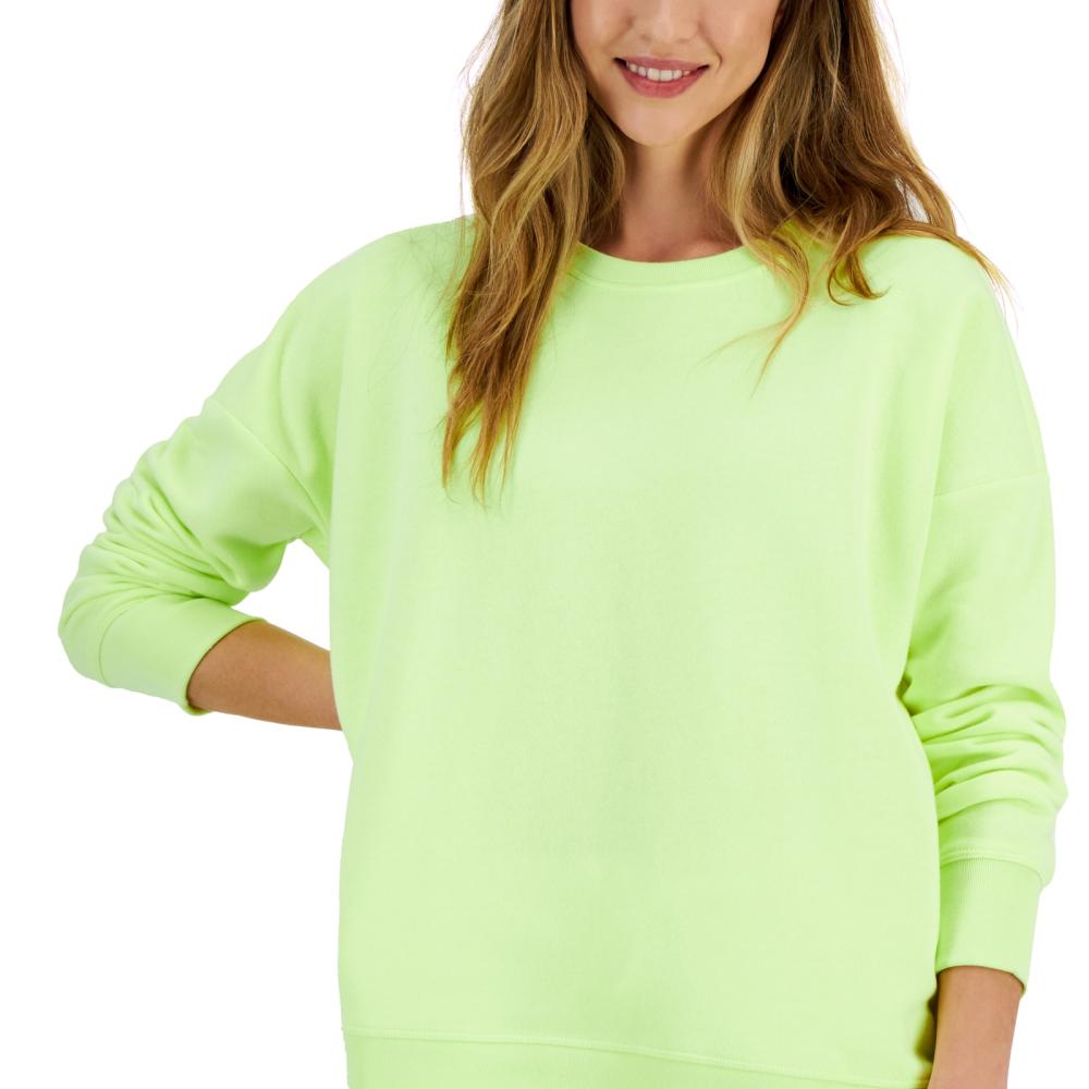 Ideology Women Pullover Hoodie Long Sleeve Solid Round Neck A7545 - Picture 15 of 35
