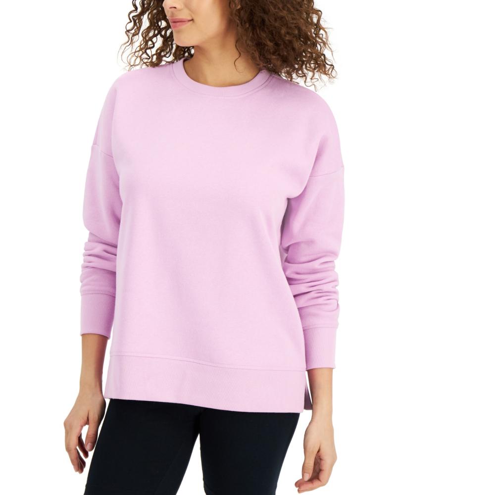 Ideology Women Pullover Hoodie Long Sleeve Solid Round Neck A7545 - Picture 5 of 35