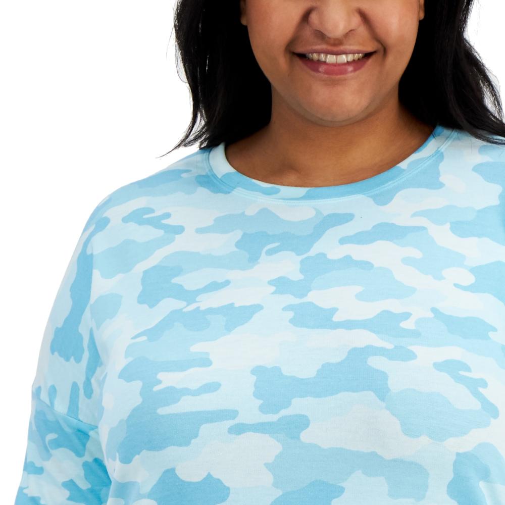 Ideology Women Pullover Hoodie Long Sleeve Camouflage Round Neck A7353 - Picture 20 of 20