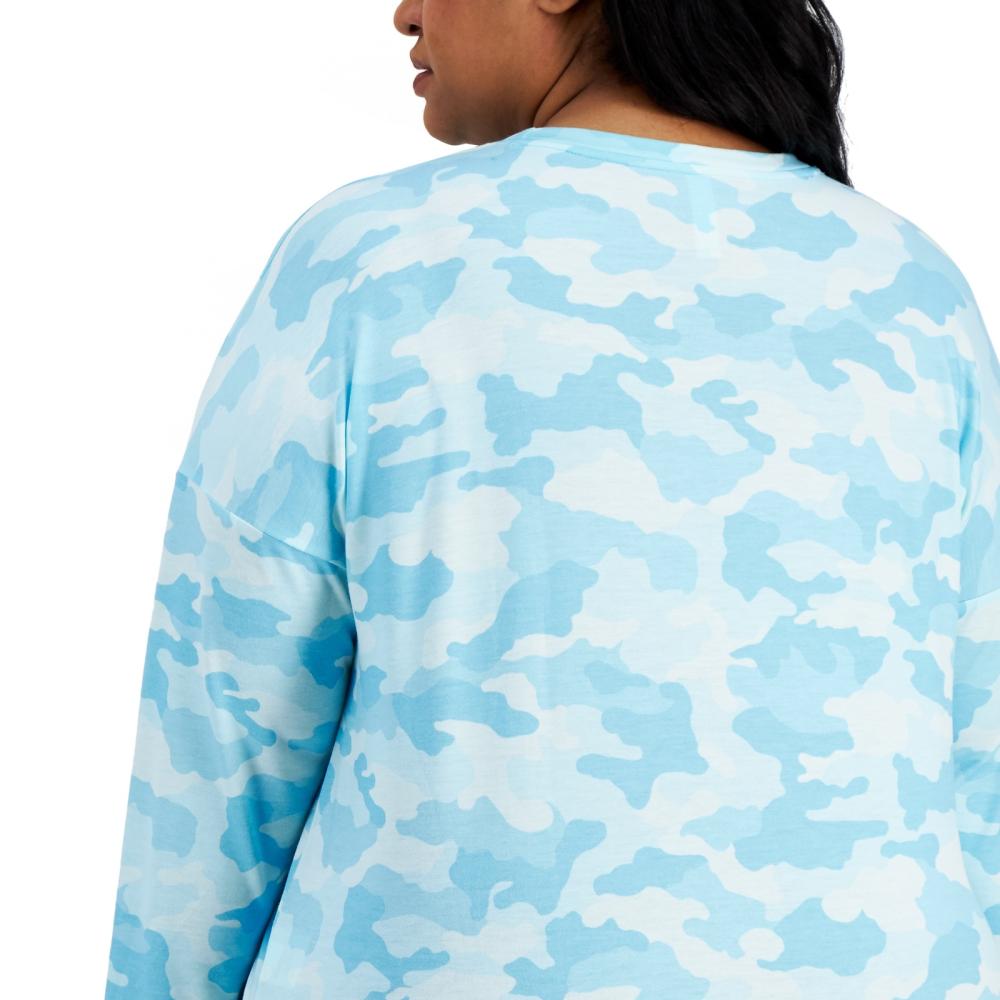 Ideology Women Pullover Hoodie Long Sleeve Camouflage Round Neck A7353 - Picture 16 of 20