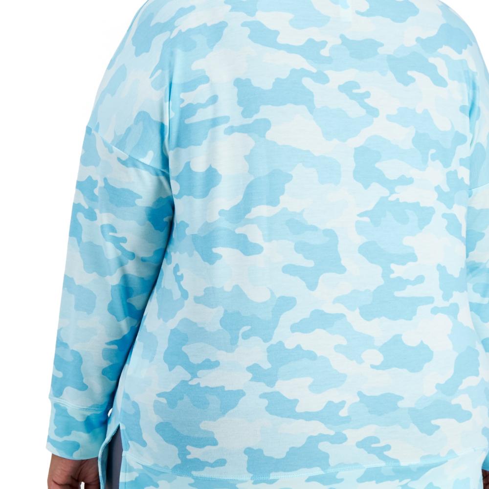 Ideology Women Pullover Hoodie Long Sleeve Camouflage Round Neck A7353 - Picture 17 of 20
