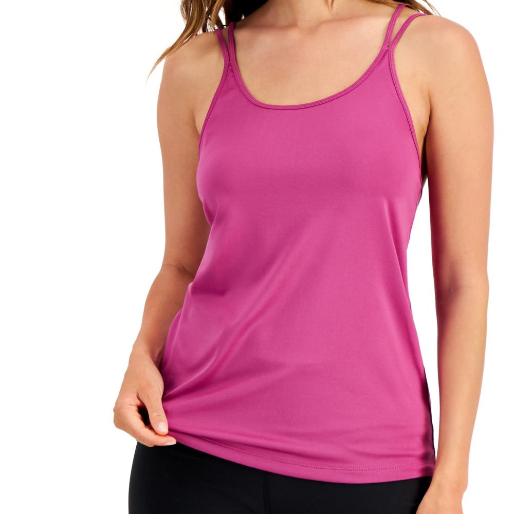 Ideology Women Pullover  Activewear Top Sleeveless  Solid Scoop Neck  A7596