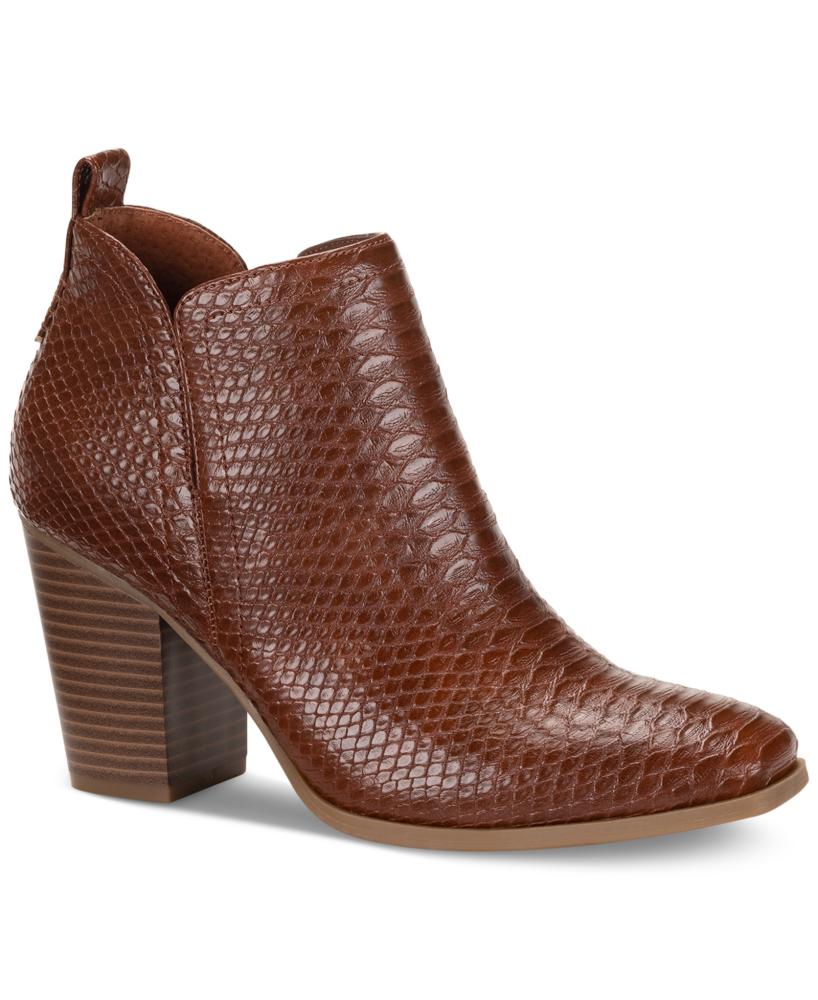 Sun Stone Women's Pollyy Ankle Boots Square Toe Block Heel Memory Foam S211 - Picture 5 of 8