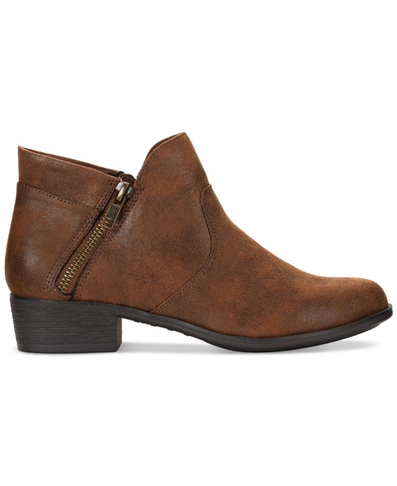 Sun Stone Women's Adelinee Ankle Boots Almond Toe Block Heel Memory Foam S139 - Picture 6 of 8