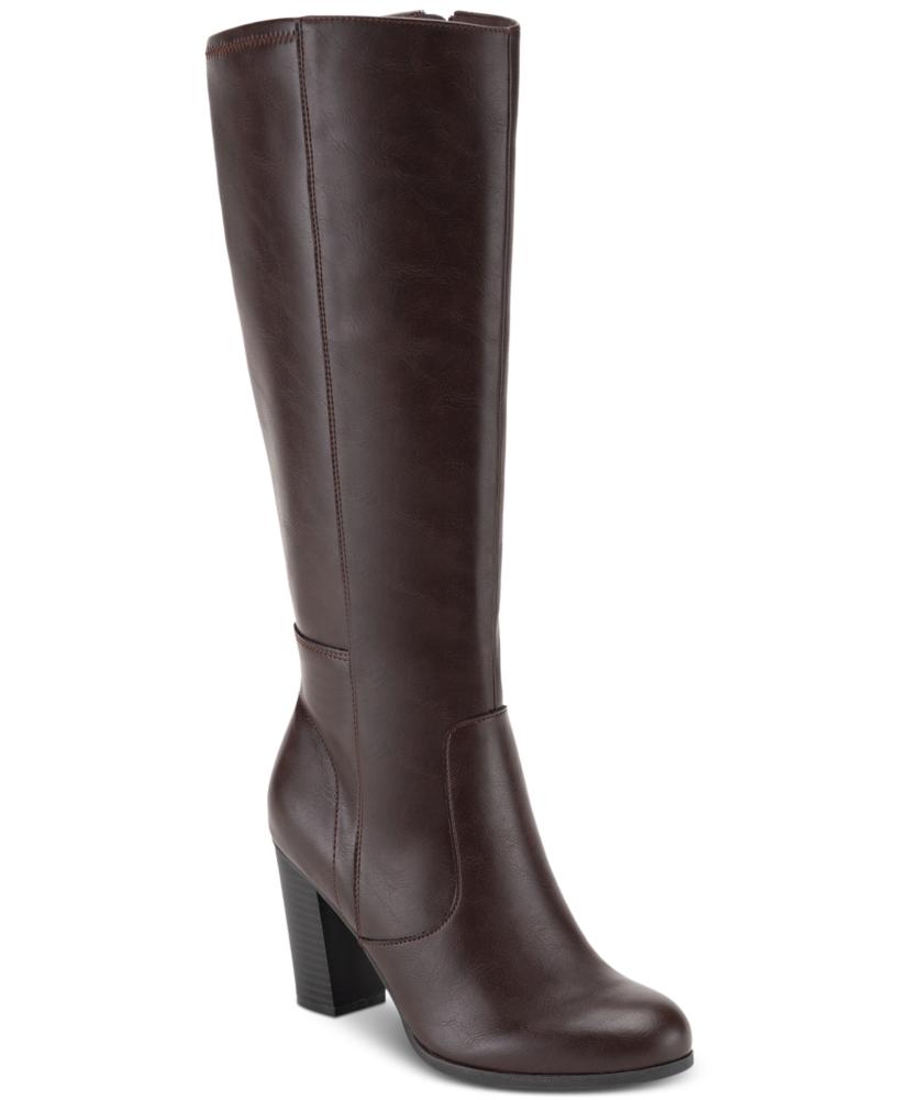 Style Co Women's Verrlee Mid-Calf Boots Manmade Block Heel Stretch S64 - Picture 9 of 12