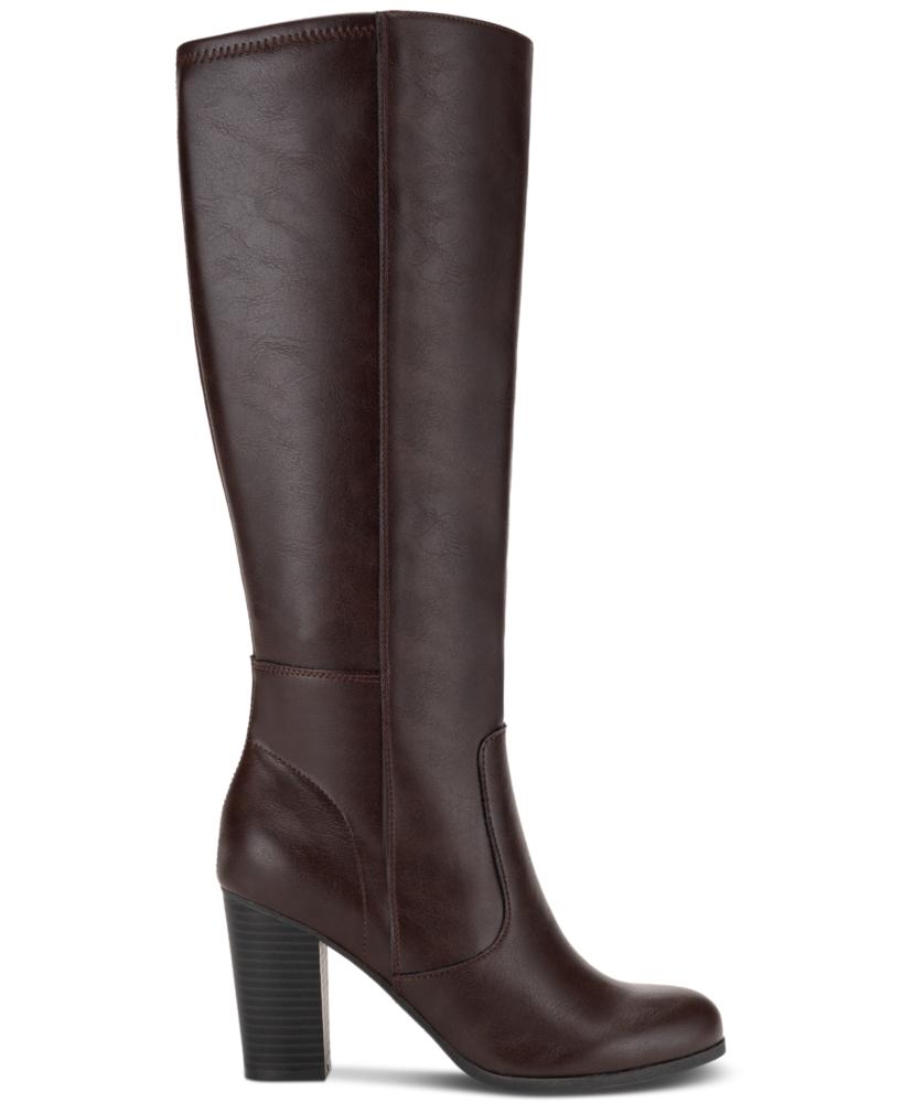 Style Co Women's Verrlee Mid-Calf Boots Manmade Block Heel Stretch S64 - Picture 10 of 12