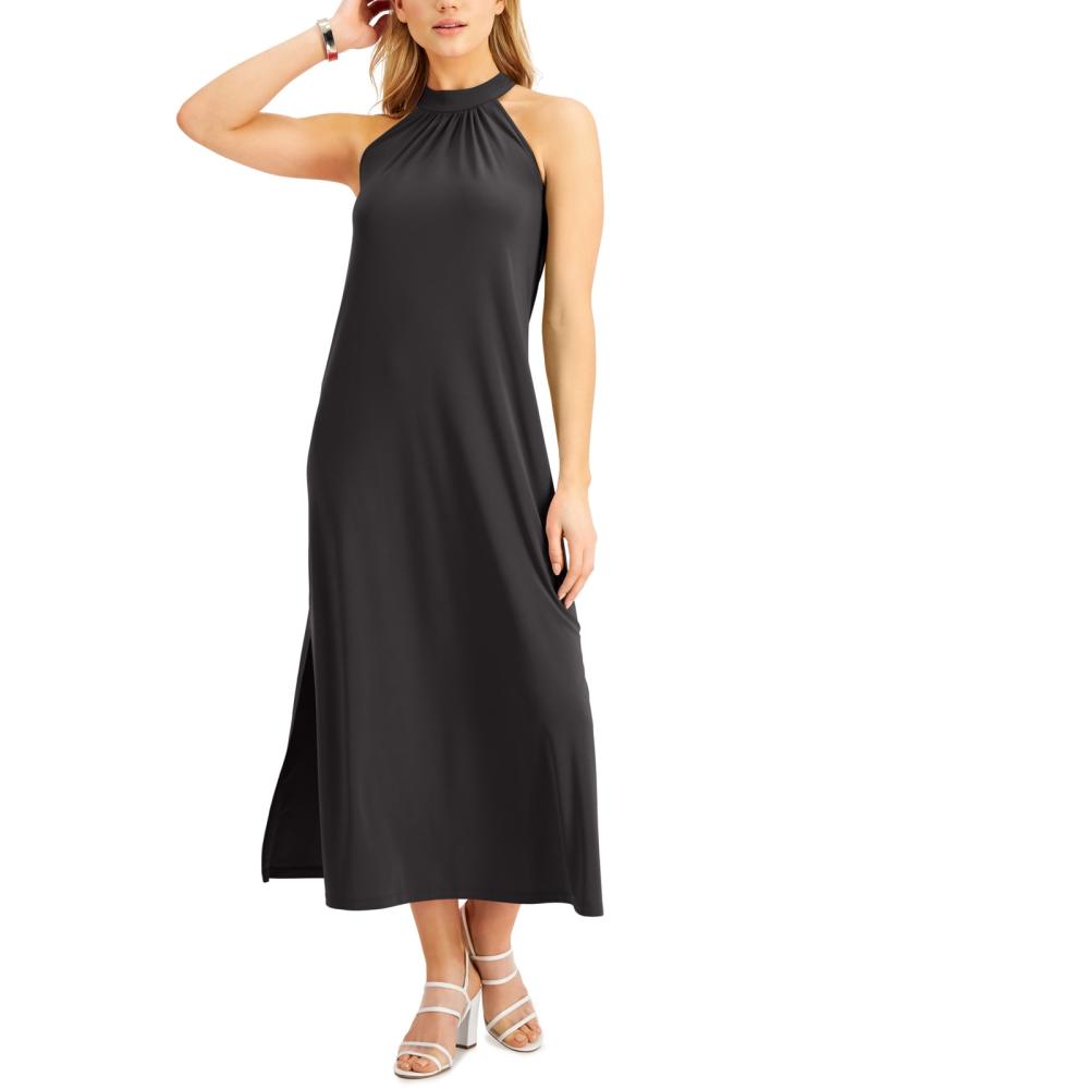 New $99 Bar Iii Women's Long Sleeveless Halter Maxi Dress A6124 - Picture 17 of 24