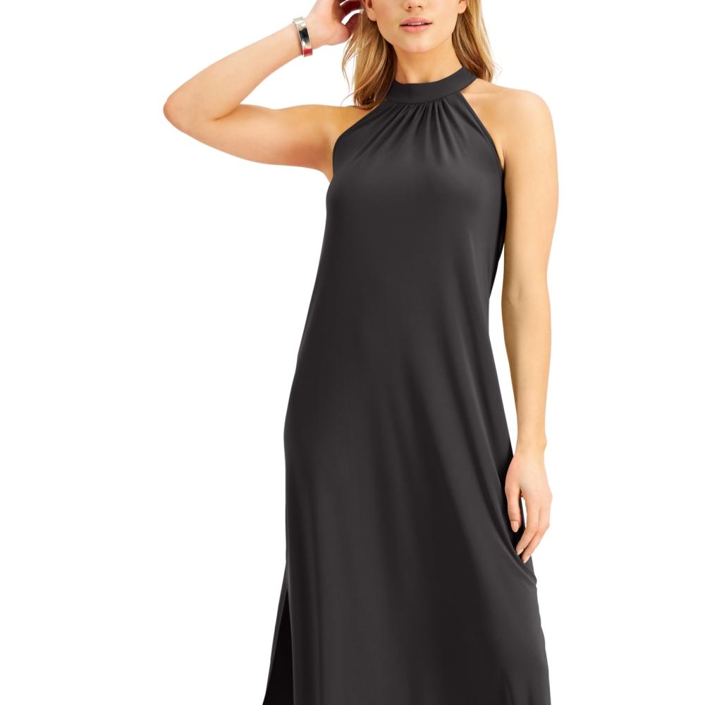 New $99 Bar Iii Women's Long Sleeveless Halter Maxi Dress A6124 - Picture 18 of 24