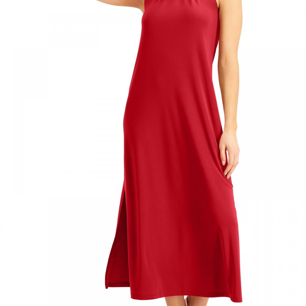 New $99 Bar Iii Women's Long Sleeveless Halter Maxi Dress A6124 - Picture 7 of 24