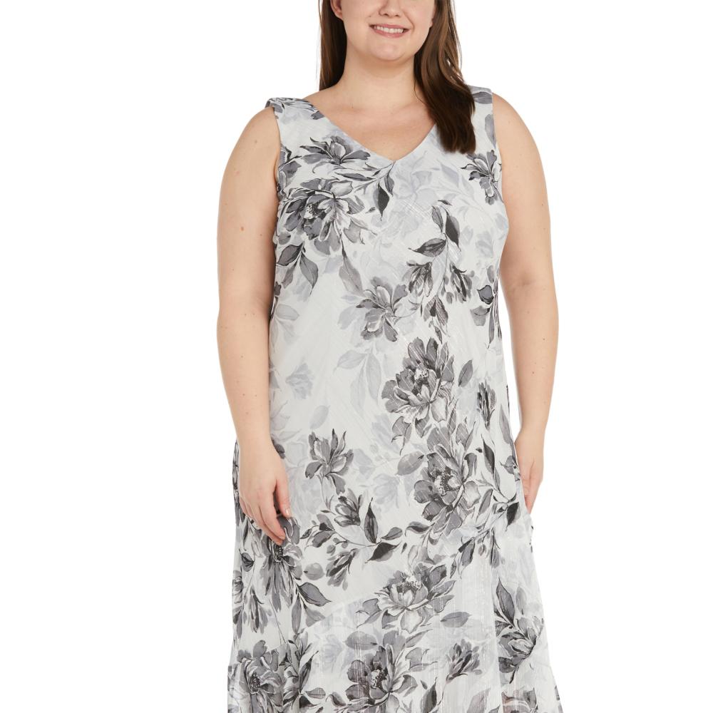 New $139 R & M Richards Women's Long 3/4 Sleeve Round Neck Maxi 2 Pcs A6126 - Picture 20 of 20