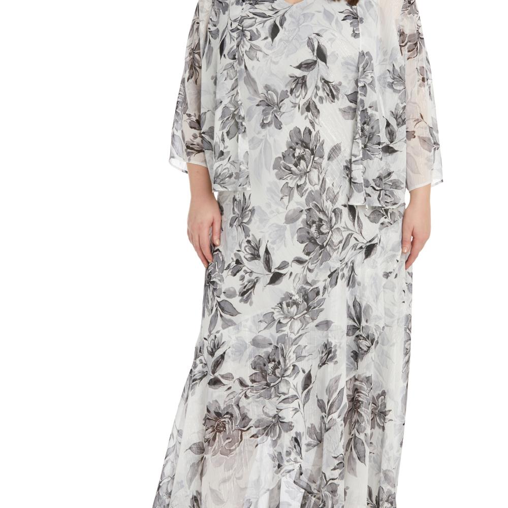 New $139 R & M Richards Women's Long 3/4 Sleeve Round Neck Maxi 2 Pcs A6126 - Picture 13 of 20