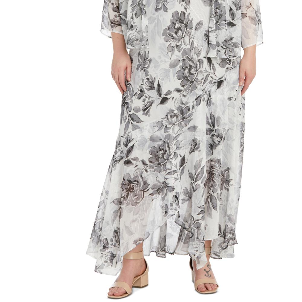 New $139 R & M Richards Women's Long 3/4 Sleeve Round Neck Maxi 2 Pcs A6126 - Picture 14 of 20