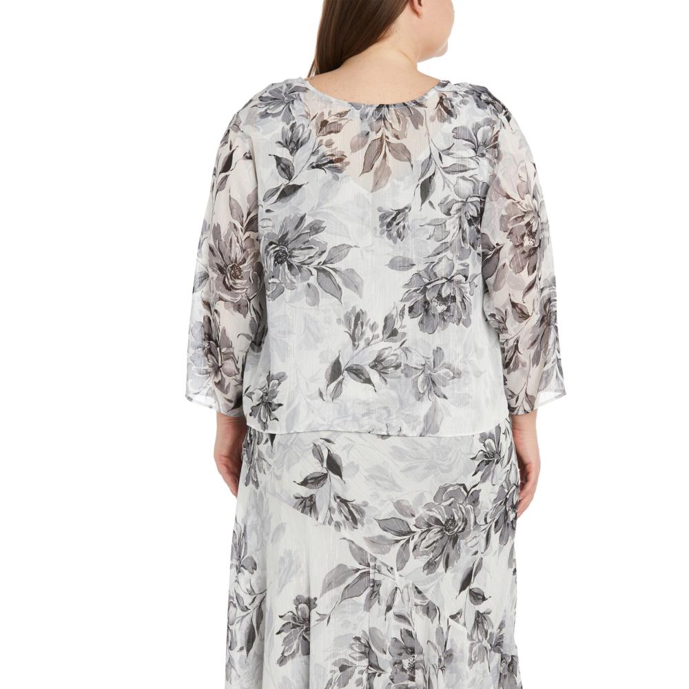 New $139 R & M Richards Women's Long 3/4 Sleeve Round Neck Maxi 2 Pcs A6126 - Picture 16 of 20