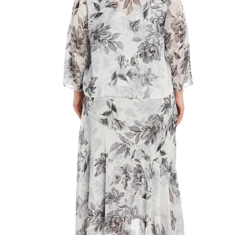New $139 R & M Richards Women's Long 3/4 Sleeve Round Neck Maxi 2 Pcs A6126 - Picture 17 of 20