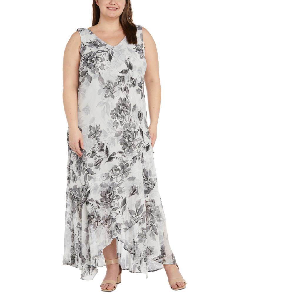 New $139 R & M Richards Women's Long 3/4 Sleeve Round Neck Maxi 2 Pcs A6126 - Picture 19 of 20
