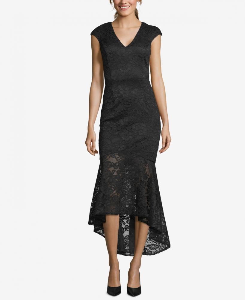 Vestido midi de encaje alto bajo Xscape para mujer $219 A391 - Imagen 10 de 18