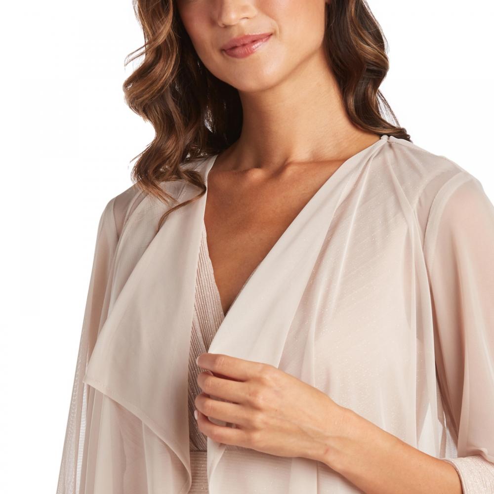 New $139 R & M Richards Women's Long 3/4 Sleeve V-Neck A-Line Dress A2390 - Picture 20 of 30