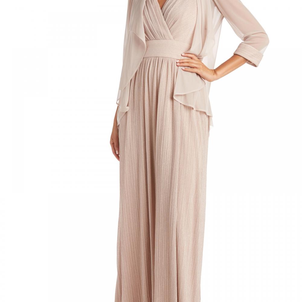 New $139 R & M Richards Women's Long 3/4 Sleeve V-Neck A-Line Dress A2390 - Picture 13 of 30