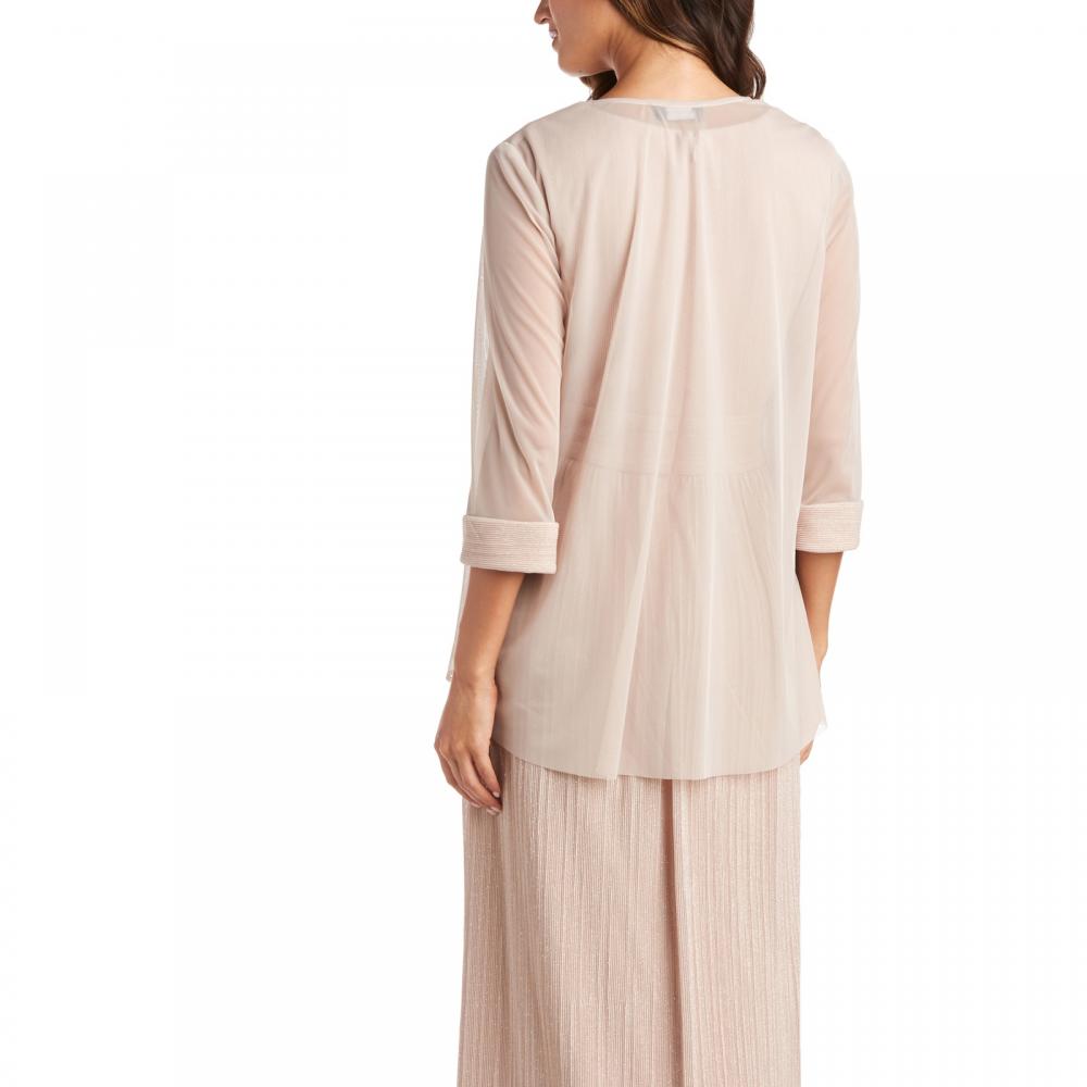 New $139 R & M Richards Women's Long 3/4 Sleeve V-Neck A-Line Dress A2390 - Picture 16 of 30