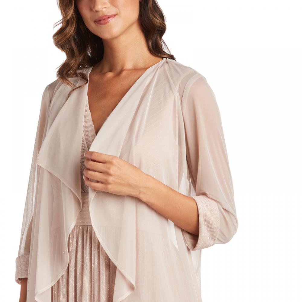 New $139 R & M Richards Women's Long 3/4 Sleeve V-Neck A-Line Dress A2390 - Picture 19 of 30