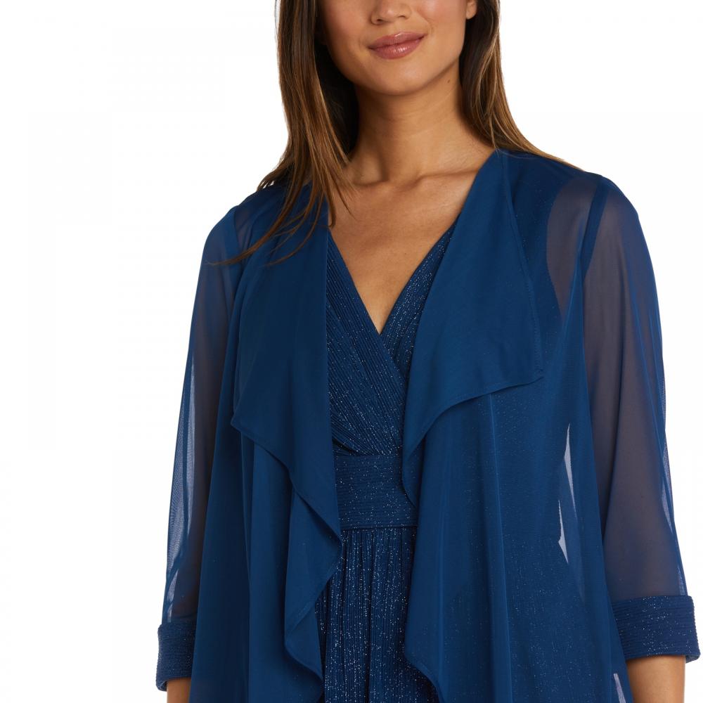 New $139 R & M Richards Women's Long 3/4 Sleeve V-Neck A-Line Dress A2390 - Picture 30 of 30