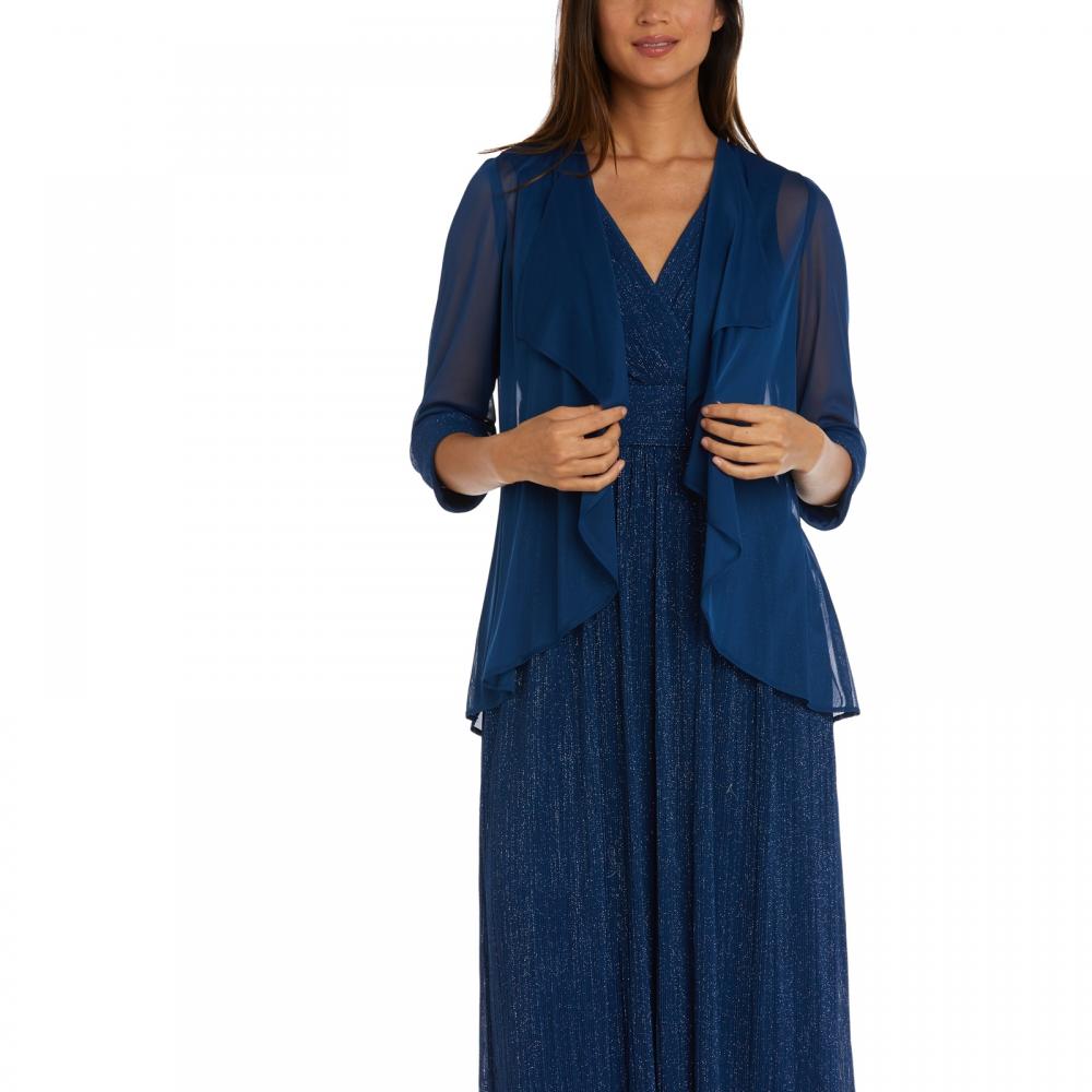 New $139 R & M Richards Women's Long 3/4 Sleeve V-Neck A-Line Dress A2390 - Picture 22 of 30
