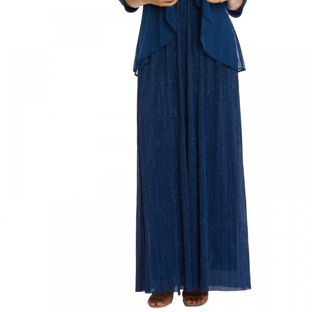 New $139 R & M Richards Women's Long 3/4 Sleeve V-Neck A-Line Dress A2390 - Picture 24 of 30