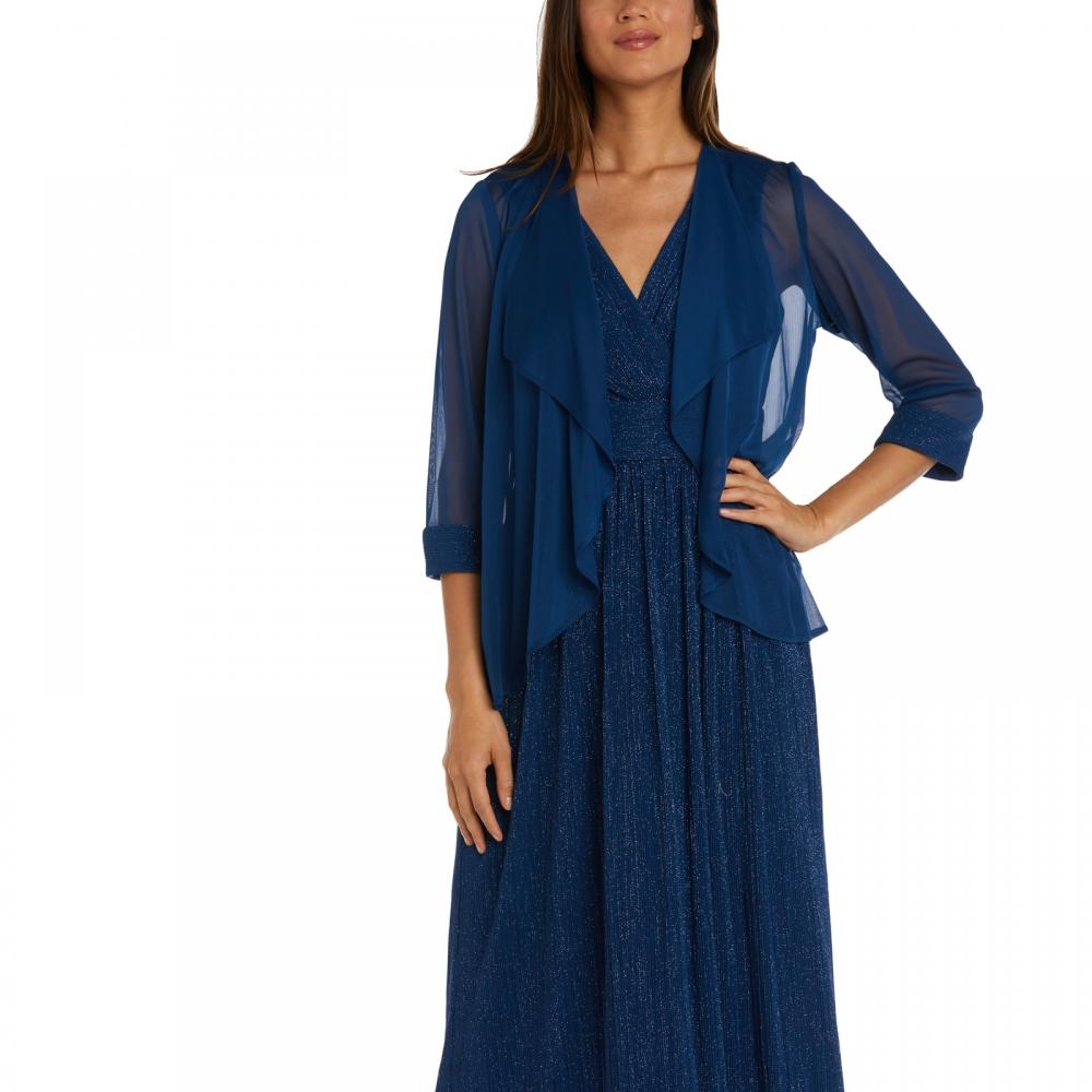 New $139 R & M Richards Women's Long 3/4 Sleeve V-Neck A-Line Dress A2390 - Picture 26 of 30
