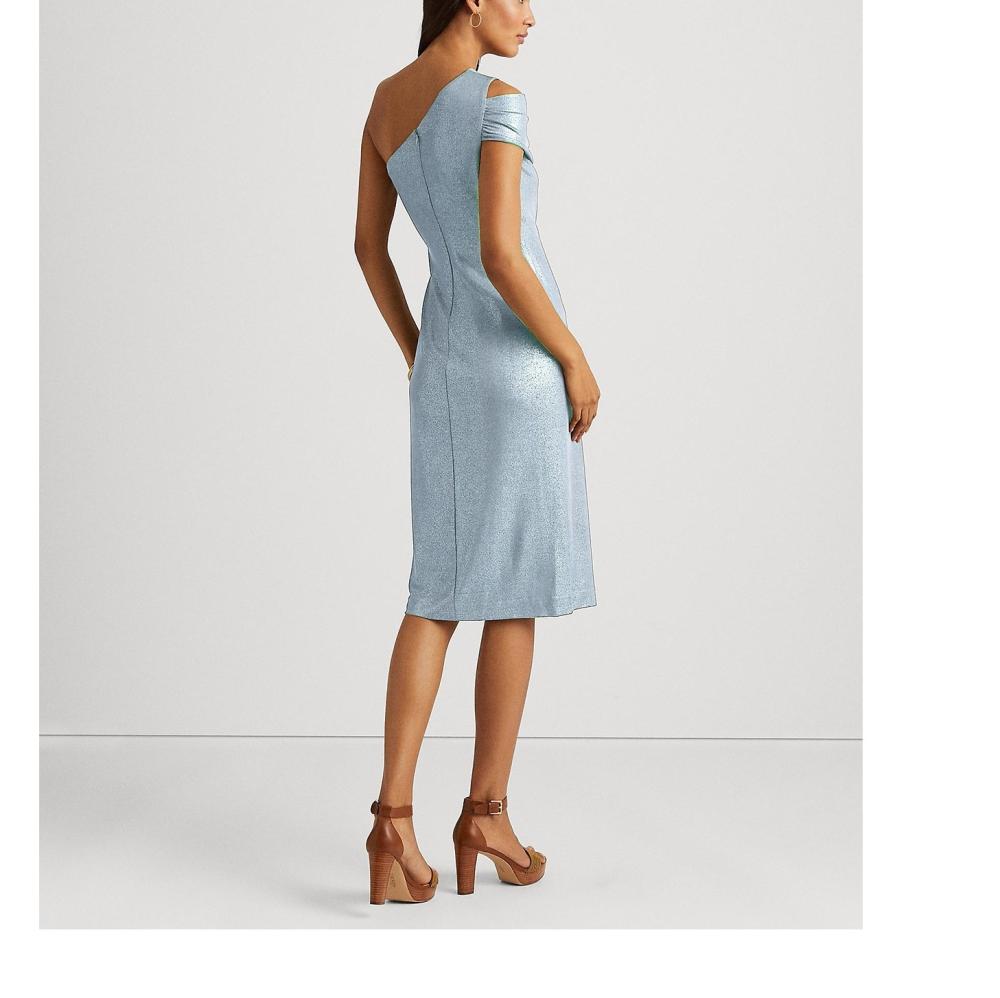 Lauren Ralph Lauren Women Sheath Knee Length Dress Short Sleeve Solid A6066 - Picture 15 of 20