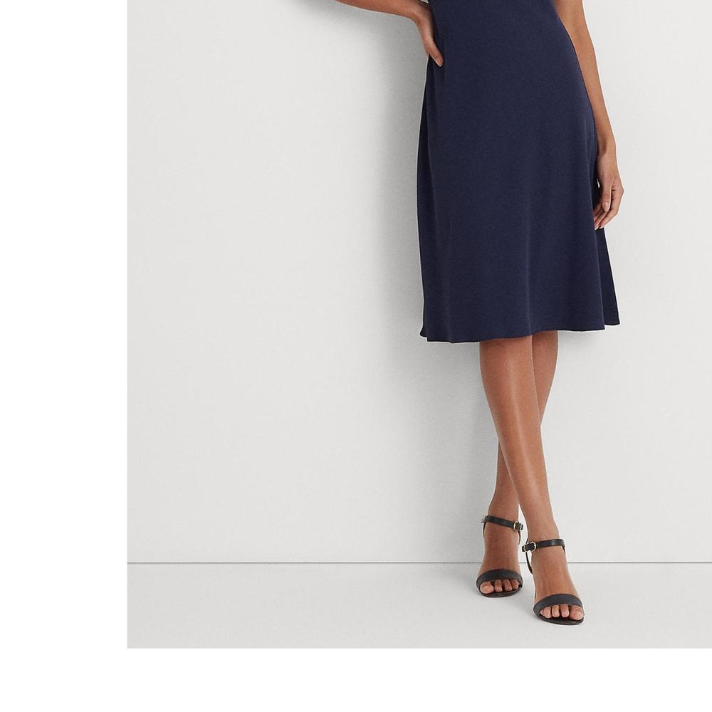 Lauren Ralph Lauren Women Sheath Knee Length Dress Sleeveless Beaded Solid A6207 - Picture 13 of 18