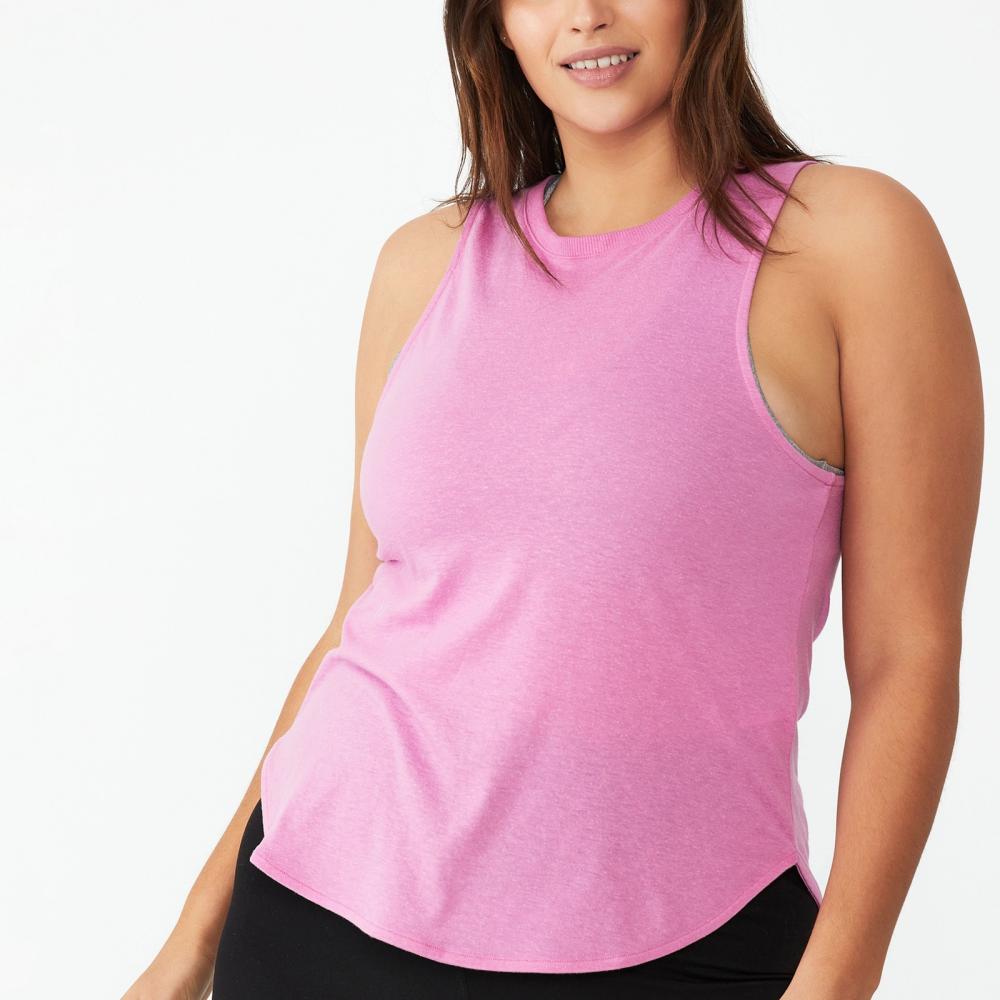 COTTON ON Women Pullover Activewear Tops Sleeveless Solid Round Neck A7585 - Picture 9 of 14